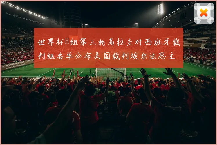 世界杯H组第三轮乌拉圭对西班牙裁判组名单公布美国裁判埃尔法思主裁判